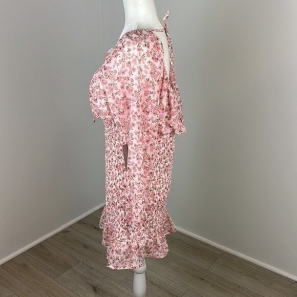 J for Justify Floral Smocked Long Sleeve Mini Dress Size XL NWT - Picture 4 of 8